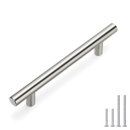 homdiy Kitchen Cabinet Handles Brushed Nickel Drawer Pulls 40 Pack 4in (102mm) Hole Centers Cabinet Pulls Brushed Nickel Cabinet Pulls Cupboard Handles Drawer Handles