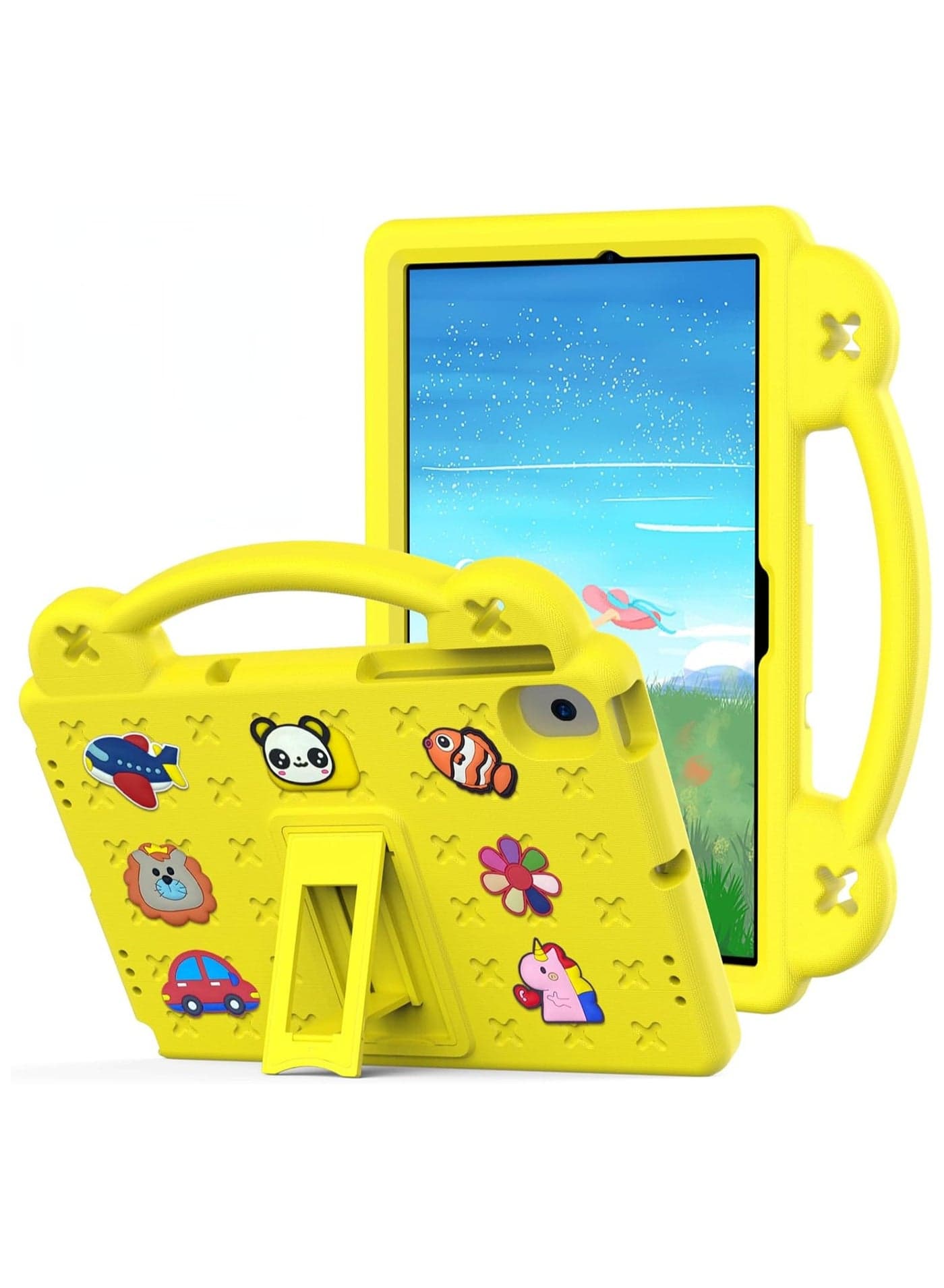 Kids Case Compatible with Lenovo Tab M10 10.1 inch TB-X505F/TB-X605F, Heavy Duty EVA Foam Shockproof Cover Kids Proof Tablet Case with Stand