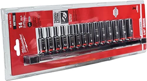 Milwaukee Electric 14PC Shockwave IMP Duty Metric DP 6PT Socket Set
