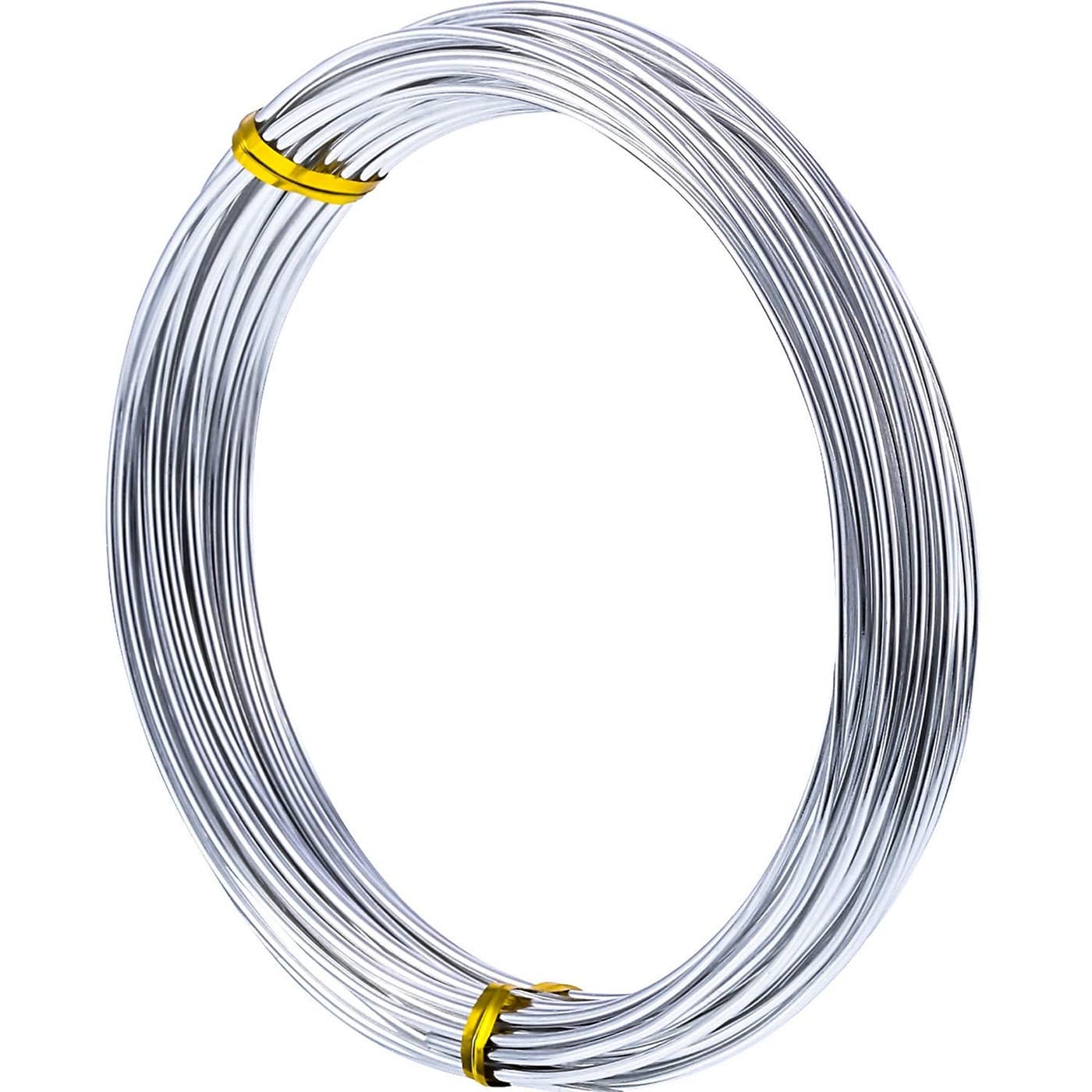 TecUnite Aluminum Craft Wire for Sculpting Armature Bendable Craft Wire for DIY Jewelry Making 1 RollSilver10 M x 15 mm