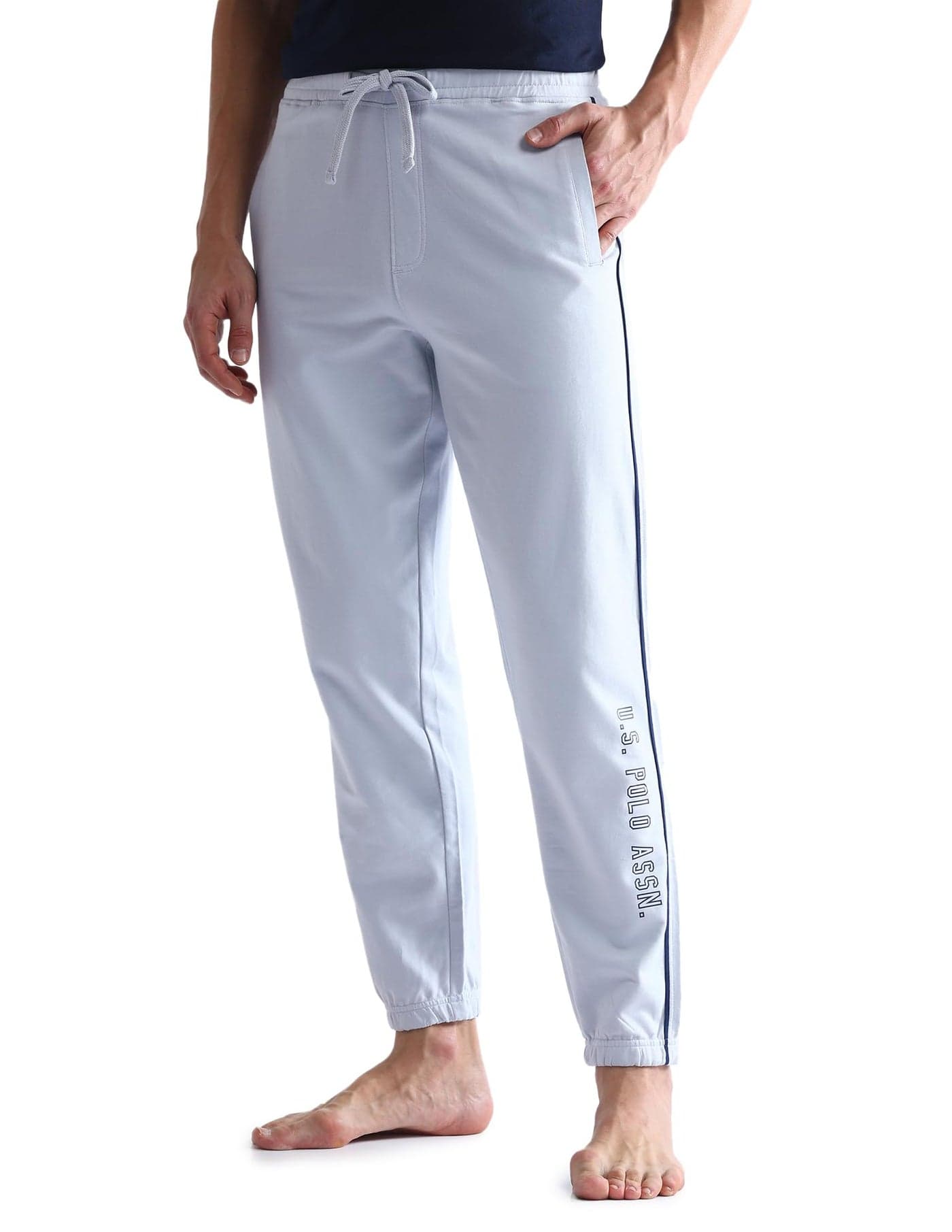 U.S. POLO ASSN. Men's Pure Cotton Solid OJ003 Joggers - Pack of 1(Turquoise L)