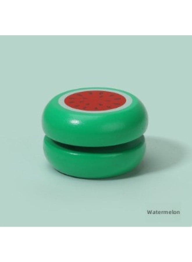 Children's Watermelon Cartoon Animal Yo-Yo Educational Toy Small Gift Cute Wooden Yo-Yo for Kids - Best Learning Toy, Funny Animal Design, Perfect for Playdates, Ideal Gift for Boy