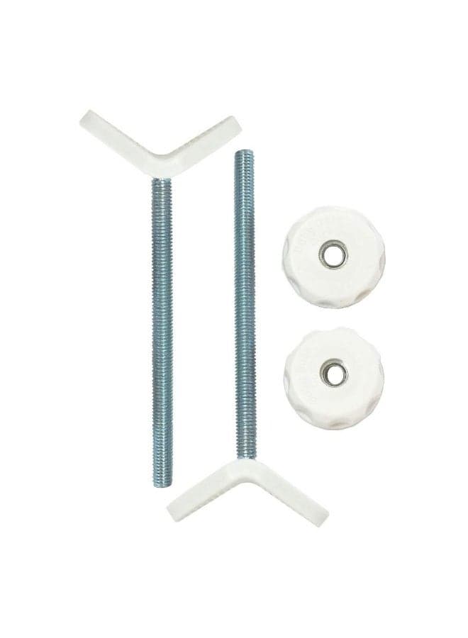Extra Long M8 (8mm) Stair Banister Adapter Y-Spindle Rods 2 Pack for Pressure Mounted Baby and Pet Safety Gates (8mm, White)