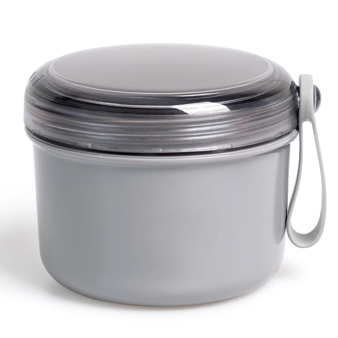 Uouovo Large Denture Bath Cup No Leak Denture Case Retainer Cleaner Case Complete Cleaning Care Denture Clear and Retainer Denture Holder for Soaking grey