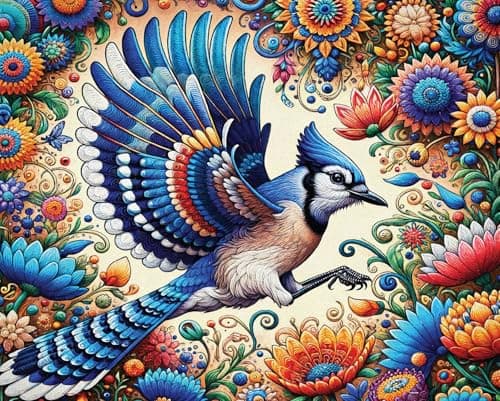 Springbok Blue Jay in Summer 1000 Piece Jigsaw Puzzle for Adults Unique Cut Pieces Made in USA