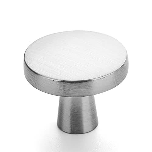 Ravinte 10 Pack Drawer Pulls 1-1/4 Inch Kitchen Cabinet Knobs Brushed Nickel Round Dresser Drawer Knobs Solid Dresser Knobs Drawer Knobs Simple Cabinet Hardware for Cupboard Drawer Pulls