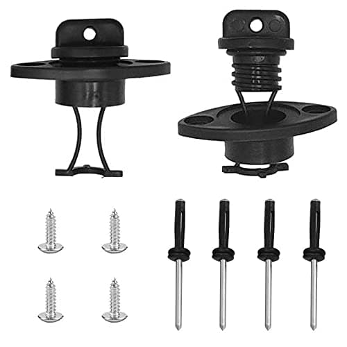 Kayak Drain Plug Kit Boat Scupper Plugs Thread Bung for Kayak Canoe Boat with Screws Hardware 2