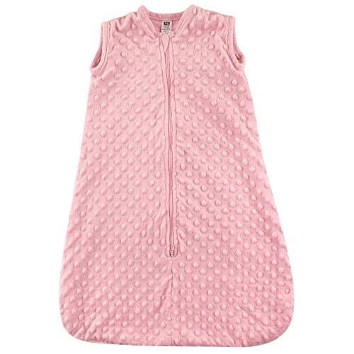 Hudson Baby Unisex Baby Plush Sleeping Bag, Sack, Blanket, Light Pink Dot Mink, 18-24 Months