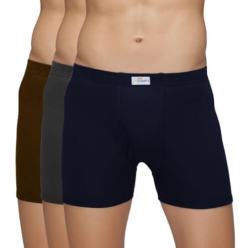 Amul Comfy Pack of 3 Cotton Solid Men Trunk (Assorted)