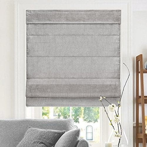 CHICOLOGY Roman Shades for Windows Window Treatments Roman Shades Roman Window Shades Room Darkening Shades Window Shades 34W X 64H Belgian Denim Privacy Light Filtering