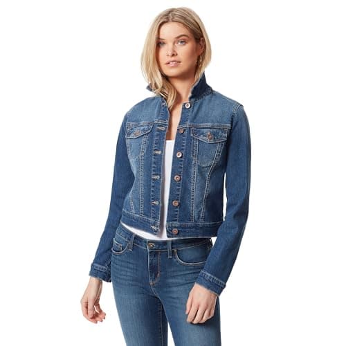 Jessica Simpson Women's Pixie Long Sleeve Denim Jacket, Jefford Wash, X-Large