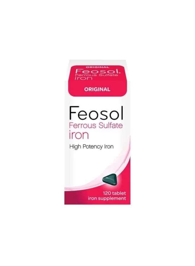 Original Ferrous Sulfate Iron Supplement , 120 CT (Pack of 3)
