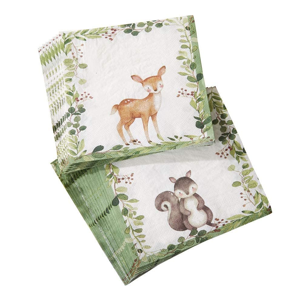 Kate Aspen Woodland Baby Shower Decorative Paper Napkins Thick Decorative Dinner Napkins Luncheon Serveware 2 ply 30 Count Pack of 1