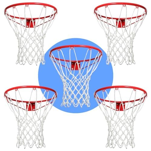 LAO XUE Basketball Net Outdoor,(7.16 oz) 12 Loops Professional Heavy Duty Basketball Net Replacement,All Weather Anti Whip, Suitable for Outdoor Standard 12 Loops Basketball Hoop