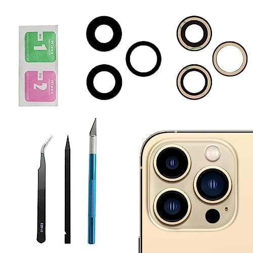 3pcsSet 13 Pro Rear Back Camera Glass Lens Replacement for iPhone 13 Pro Rear Back Camera Lens Replacement iPhone 13 Pro Camera Glass Lens Replacement Sapphire Adhesive Preinstalled with Tool Set