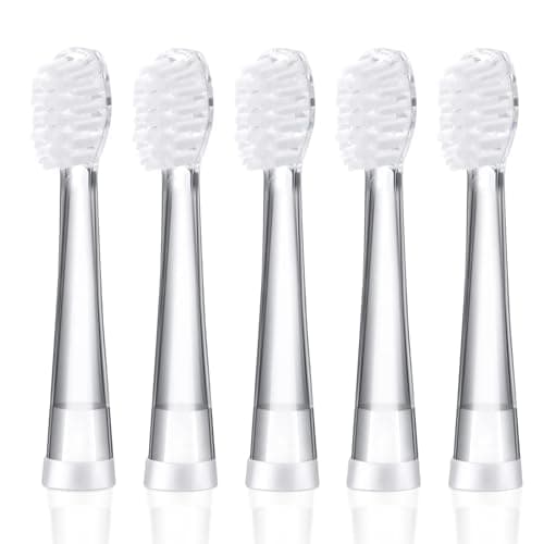 KOPBTBOY Kids Toothbrush Replacement Heads Compatible with Seago SG-513/SG-977/EK6, Compatible with Dada-Tech-BB1/977/K6,Compatible with Brush-Baby WildOnes/KIDZSONIC(18-36 Month)
