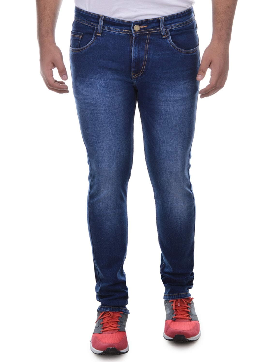 Ben Martin Men's Slim Fit Stretchable 32 Size Dark Blue Cotton Denim Jeans Pant for Men, JJ3-14