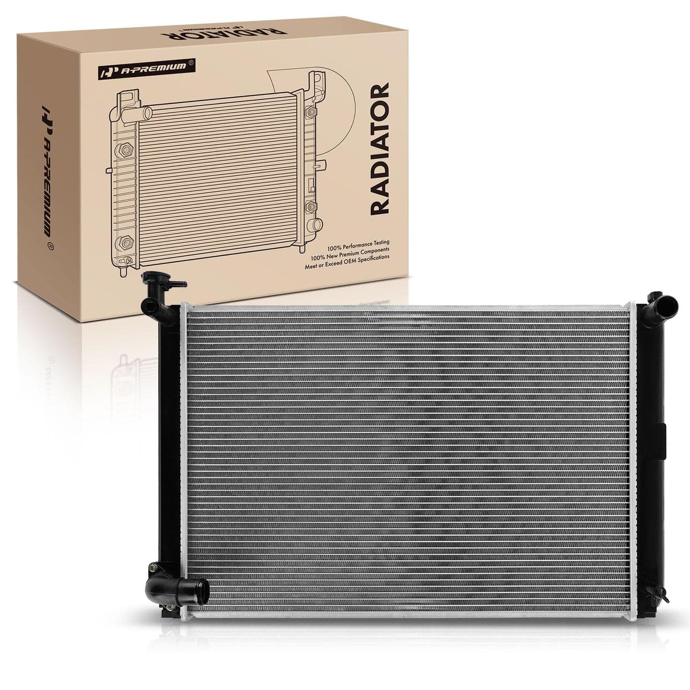 APremium Engine Coolant Radiator Assembly Compatible with Lexus RX400h 2006 2007 2008 Toyota Highlander 2006 2007 Replace 1604120350 1604120353