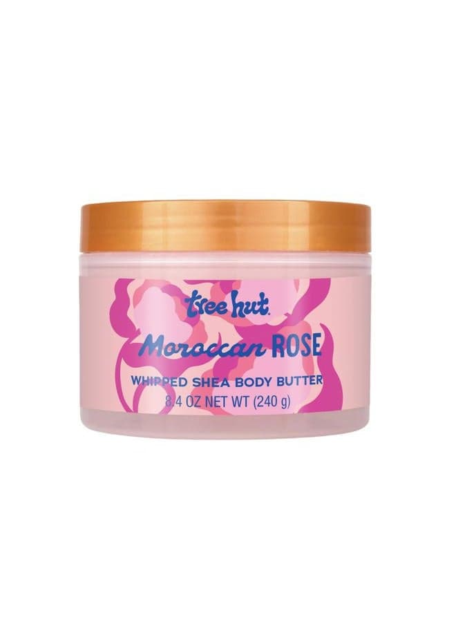 Moroccan Rose Whipped Shea Body Butter, 8.4oz (240 g) Lightweight, Long-lasting, Hydrating Moisturizer with Natural Shea Butter for Nourishing Essential Body Care (Package May Vary)
