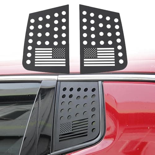 American Flag Rear Triangle Glass Cover Aluminum Alloy Rear Door Window Trim Panel for Jeep Compass 2017 2018 2019 2020 2021 2022 2023 2024 Exterior Accessories
