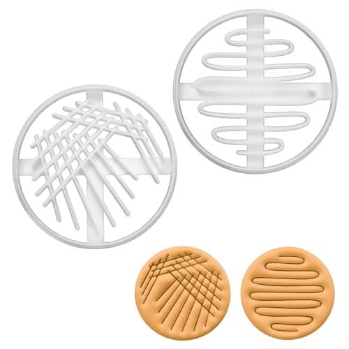 Set of 2 Petri Dish cookie cutters (Designs: Quadrant and Continuouse Streak), 2 pieces - Bakerlogy