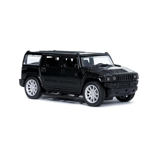 Amisha Gift Gallery Hummer SUV Die Cast Metal Car Toy | Scale Racing Model with Pull Back Action and Opening Doors | Premium Diecast Vehicle for Kids Boys and Girls for Play and Collection (Black)