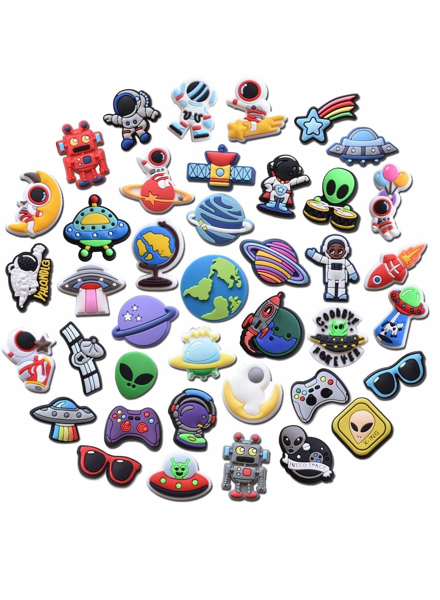 Shoe Decoration Charms, 40 Pcs Cartoon Crocs Accessories for Shoes PVC Charms Bracelet Wristband Men Women Kids Girl Nurse Buckle Party Favors Birthday Children Reward Gifts