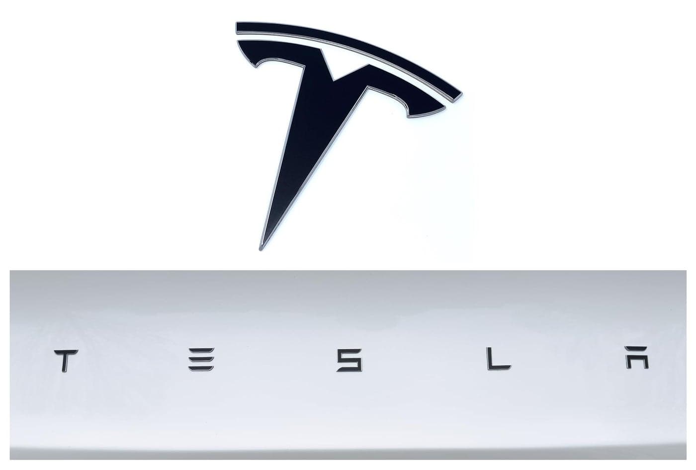 Custom Cut Graphics Vinyl Logo Wrap for Tesla Model 3 2024 to Current Standard Wrap 2 pcSet Satin Black