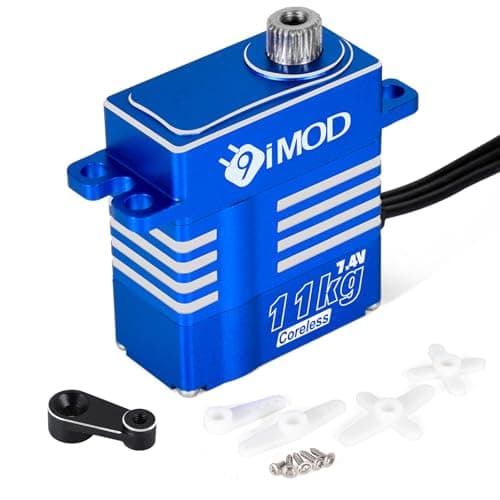 11KG Micro Servo Waterproof High Torque RC Car Steering Servo for TRX4M TRX4MT 118 RC Crawler Upgrade Parts 74V Coreless Metal Gear Digital Servo Control Angle 180