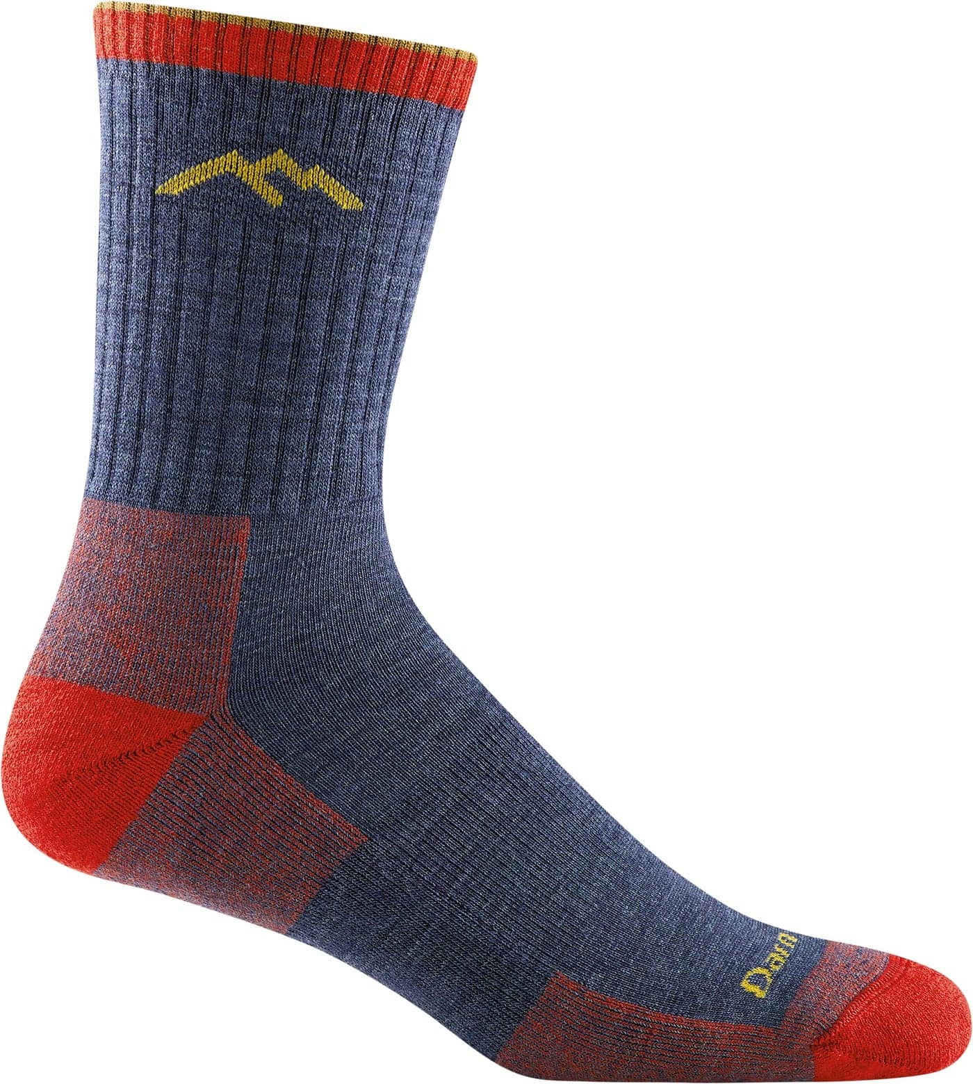 Darn Tough Vermont - Style #1466 - Men's Merino Wool Hiker Micro Crew Cushion Socks - Blue/Denim, Large