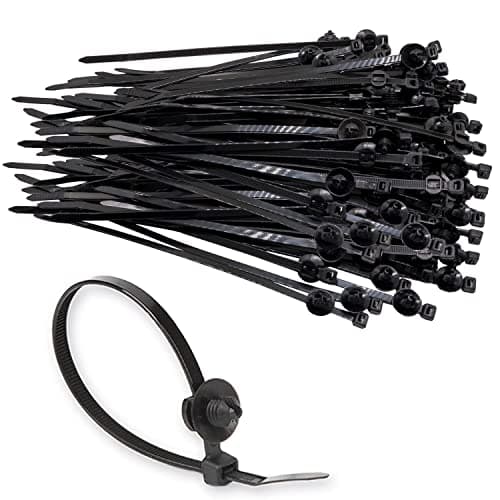 BENLIUDH Fir Tree Nylon Push Mount Cable Zip Ties 8 Inch, Multipurpose Tie Wire Clip Holder Adjustable Self Locking Cable Ties (20 pack)