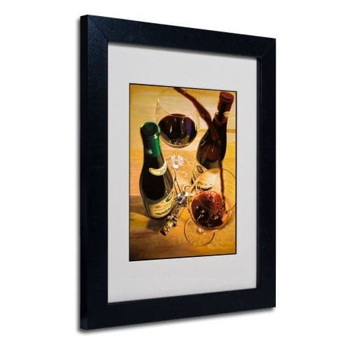Second Pour by Roderick Stevens Canvas Art, 11 by 14-Inch, Black Frame
