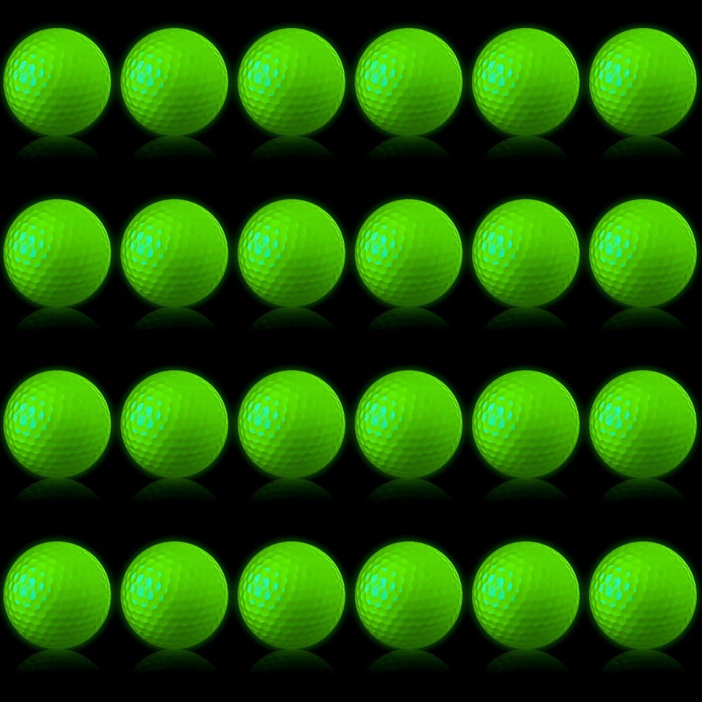 Deekin 24 Pcs Glow Golf Balls for Night Sports Glow in The Dark Fluorescent Night Golf Balls Gift Novelty Light up LED Stocking Stuffers for Men Women