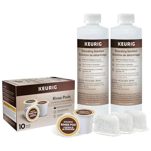 Keurig Brewer Maintenance Kit Includes Descaling Solution Water Filter Cartridges Rinse Pods Compatible with Keurig Classic10 20 KCup Pod Coffee Makers 14 count
