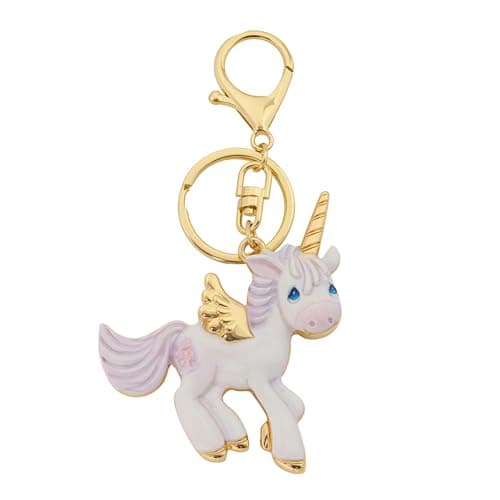 Precious Moments Unicorn Keychain & Bag Charm - Whimsical Figurine of Joy and Magic, Sentimental Gift or Thank You Keepsake for Her
