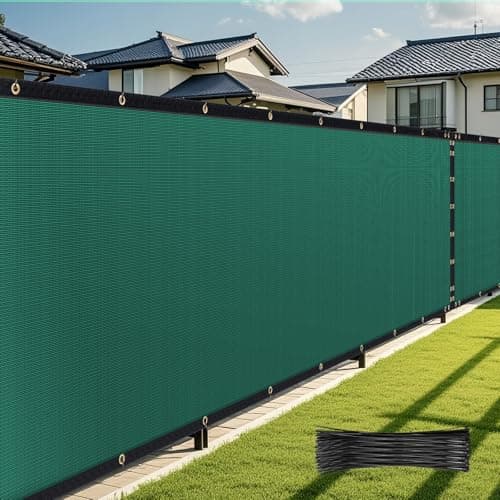 6' x 50' Fence Privacy Screen,Privacy Fence Shade Covers - 90% Blockage Heavy Duty Fence Panels for Garden Backyard Outdoor Home Decoration (Green)