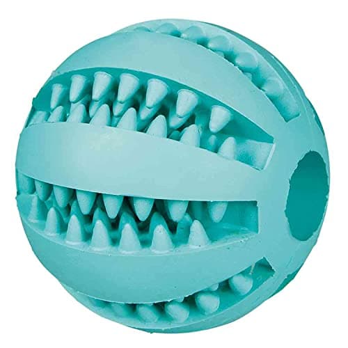 TRIXIE Denta Fun Ball Dog Toy, Made with Non-Toxic Natural Rubber, Massages Dogs Gums, Cleans Teeth & Promotes Dental Hygiene, Prevents Further Build-up of Plaque & Tartar - 5 cm
