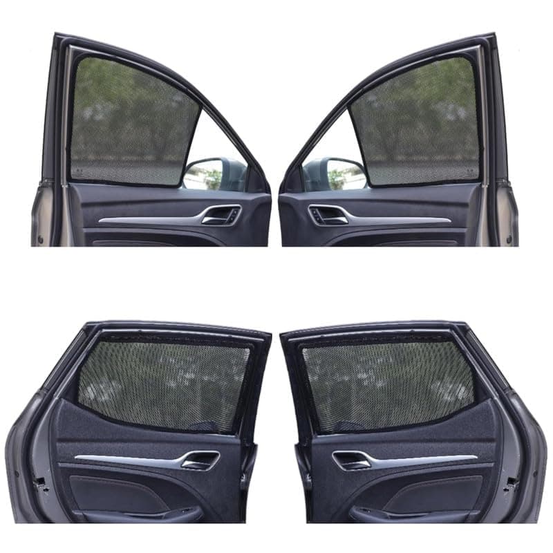 NEODRIFT 'NeoShade' Magnetic Car Sunshades for Mahindra TUV 300 (Set of 6 - Front, Middle & Rear - Zipper Only on Middle Row)(UV Protection, Magnetic Grip, Privacy & Heat Control)