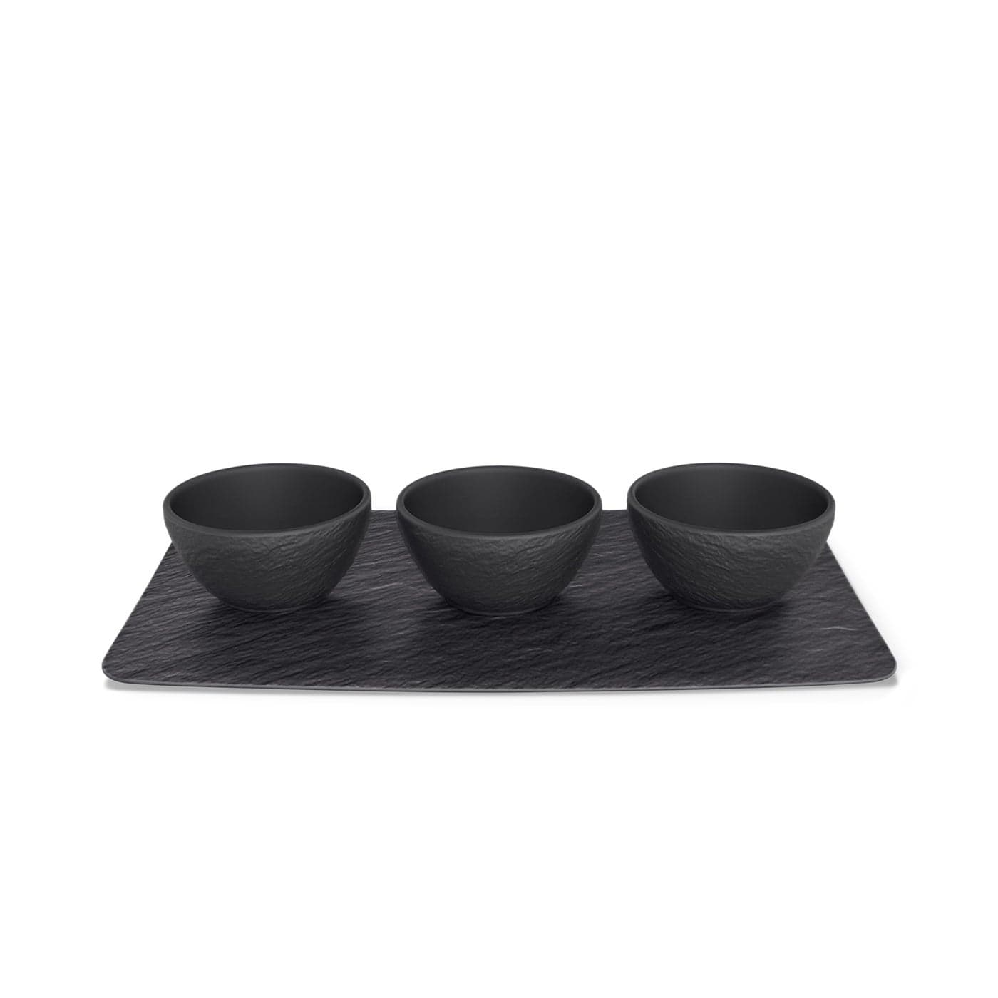 Villeroy & Boch Manufacture Rock 4-Piece Elegant Bowl Set for Dips and Finger Food, Premium Porcelain, Dishwasher Safe