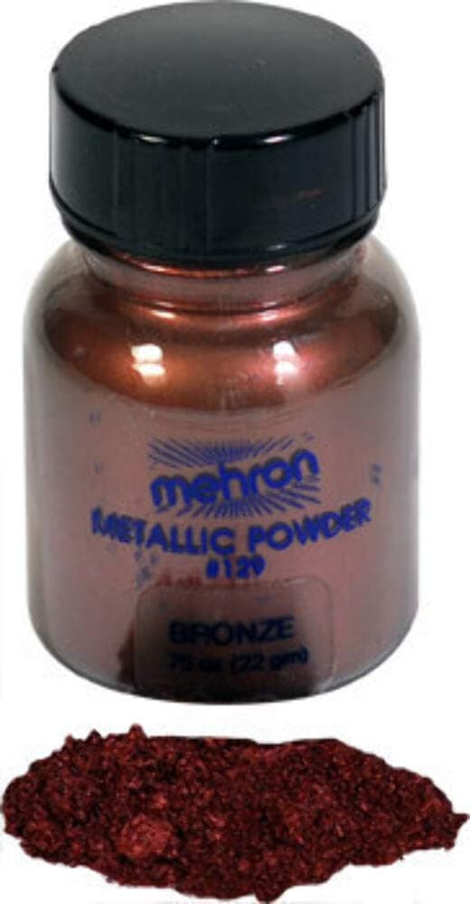 Mehron Glitter Powders Metallic Bronze B 075 oz21 gm