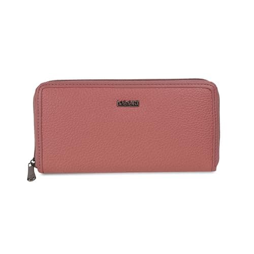 Mochi Women Peach Faux Leather Casual Clutch with Premium Metal Logo (95-135)