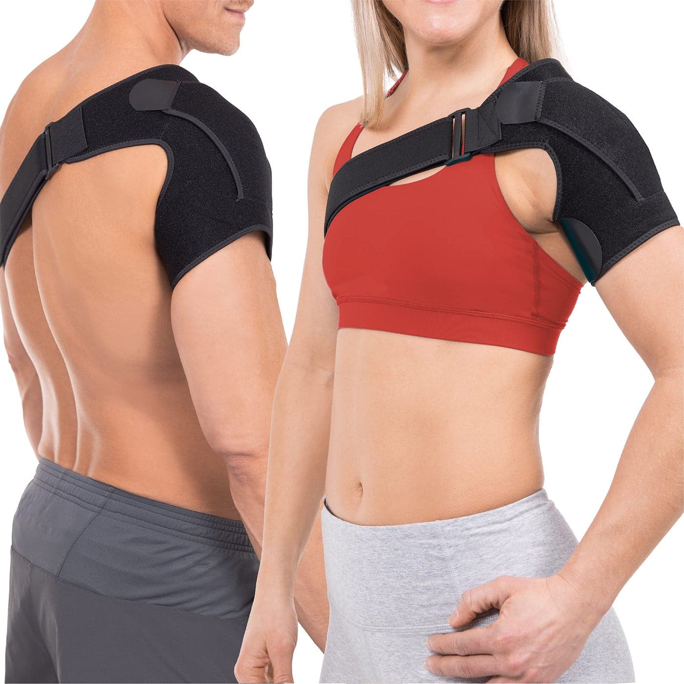 Shoulder Support Brace Copper Arm Immobilizer Compression Sleeve for Torn Rotator Cuff Labrum Tears Bursitis Impingement Injury Treatment Dislocation Relief for Men and Women SM