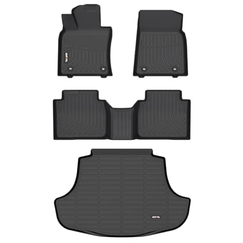 AIPOIL® Floor Mats & Cargo Liner Set for 2019-2024 Lexus ES & ES350 & ES300h & 2025 Lexus ES Hybrid & ES300h All Weather Protection TPE Anti-Slip Automotive Full Set Custom Car Mats Accessories -Black