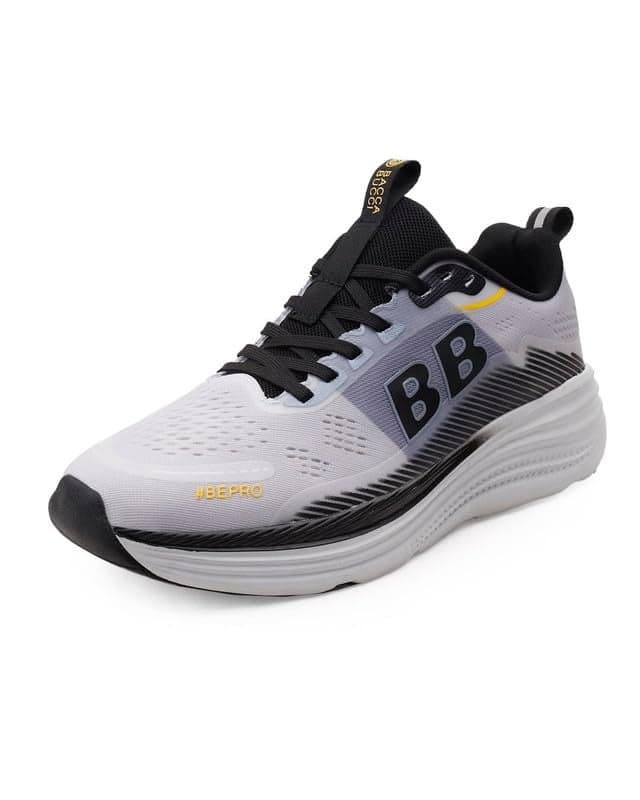 Bacca Bucci AEROCORE Lightweight All-Day Athleisure Sneakers with Comfort Insocks | Men’s Trainers for Gym, Walking & Outdoor Sports Storm Grey UK 9