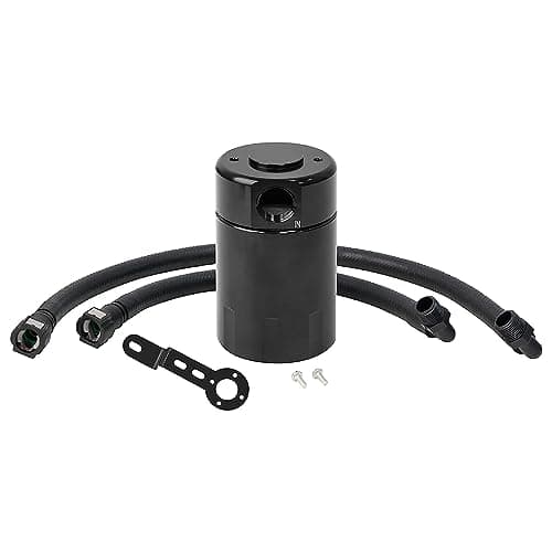 EVIL ENERGY Air Oil Separator,Oil Catch Can Compatible with 2014-2018 Chevy Silverado 1500/GMC Sierra 1500 2015-2020 Chevy Tahoe/Suburban/GMC Yukon 3OZ