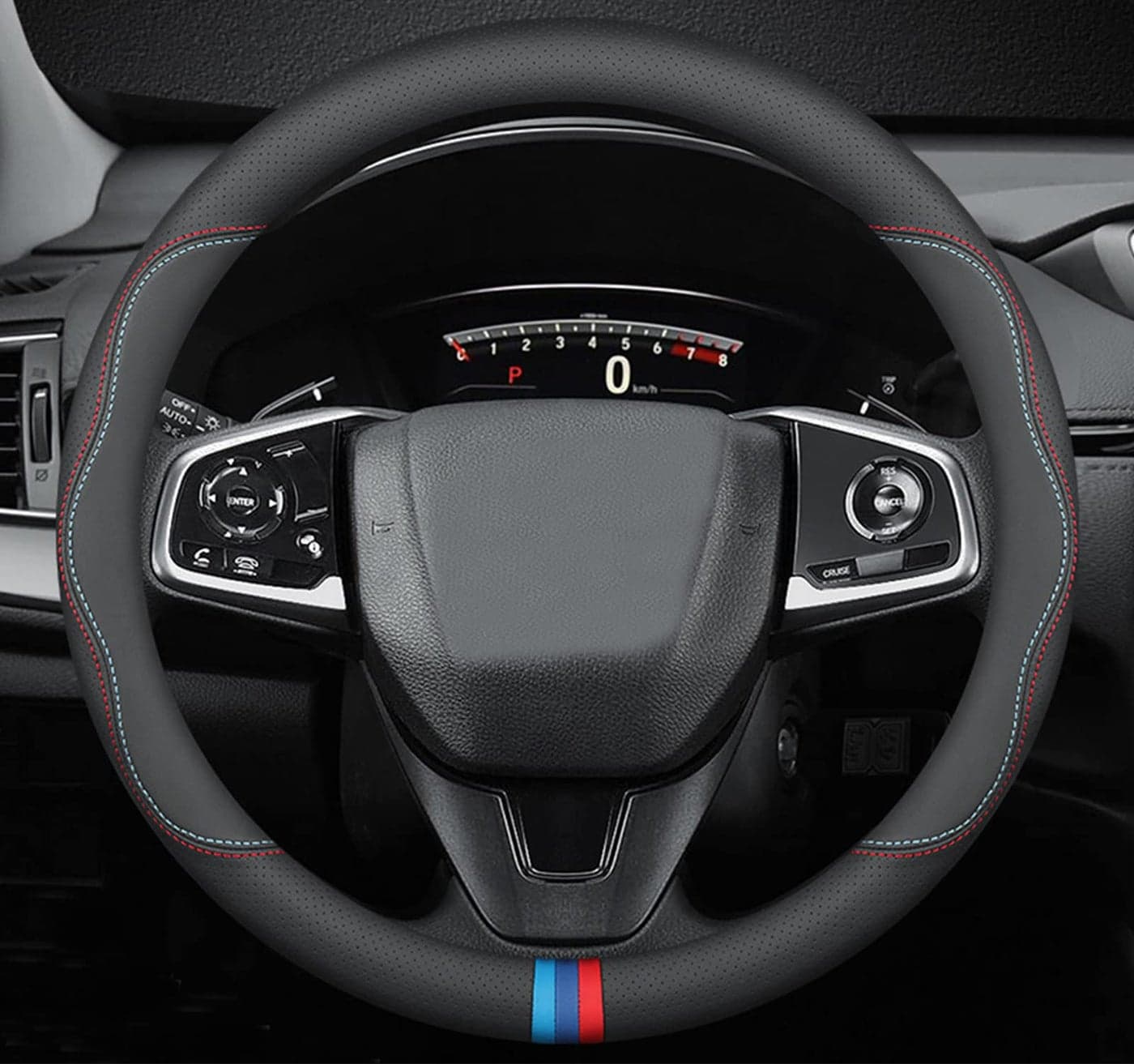BllXESD Steering Wheel Cover Compatible with Toyota Camry 1983-2023, Breathable Premium Leather Car Steering Wheel Cover, Anti-Slip Design, C-Style