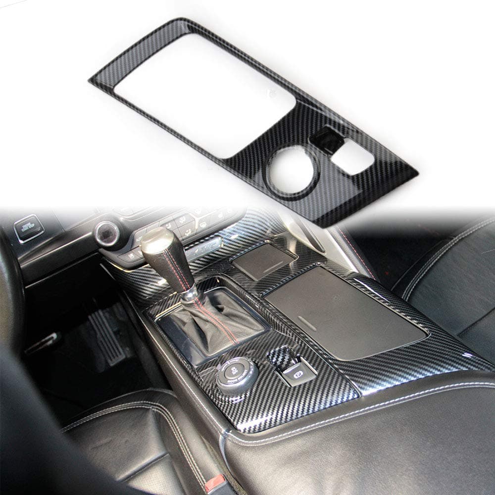 Carbon Fiber Look Control Gears Panel Protective Cover molding Trims Accessories for 2014 2015 2016 2017 2018 Chevrolet Corvette C7 Manual Gear
