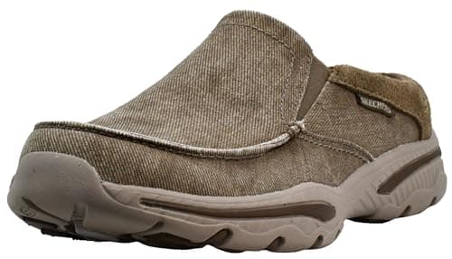 Skechers Men's Creston-Slip On Canvas Loafer, Khaki, 9 Medium US