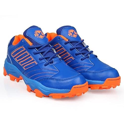 RXN Hockey Shoes for Men | HS-11 Hockey Sports Shoes with Upper Synthetic Leather with Mesh Lining & Phylon Sole with Rubber Outsole (Blue, UK Footwear Size System, Adult, Men, Numeric, Medium, 7)