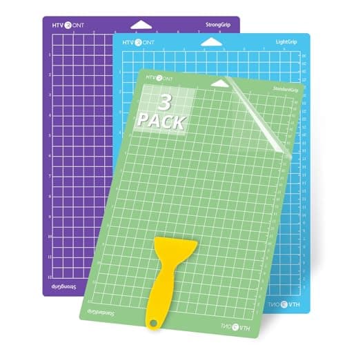 HTVRONT Cutting Mats Compatible with Cricut Joy Xtra, 3 Pack Cutting Mats 8.5"x12"(StandardGrip, LightGrip, StrongGrip), Variety Adhesive Reusable Accessories Compatible with Cricut Joy Xtra